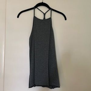 Striped High Neck Tank Top